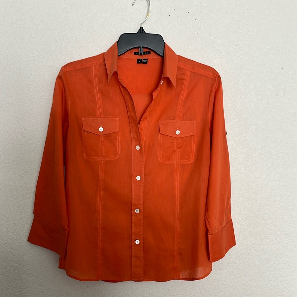 Theory Button up Top Size M